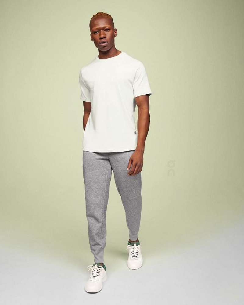 White On Cloud Focus-T Men's T Shirts | On_IN9058