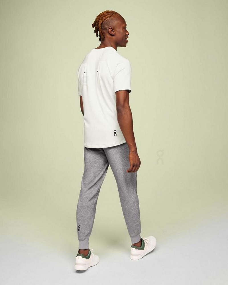 White On Cloud Focus-T Men's T Shirts | On_IN9058