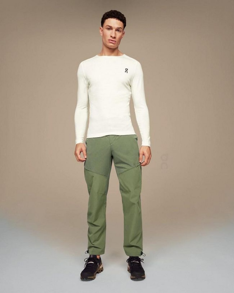 White On Cloud Merino Long-T Men's T Shirts | On_IN9012