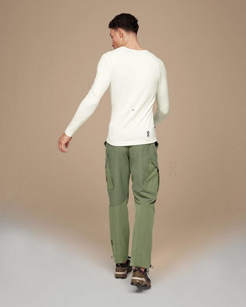 White On Cloud Merino Long-T Men's T Shirts | On_IN9012