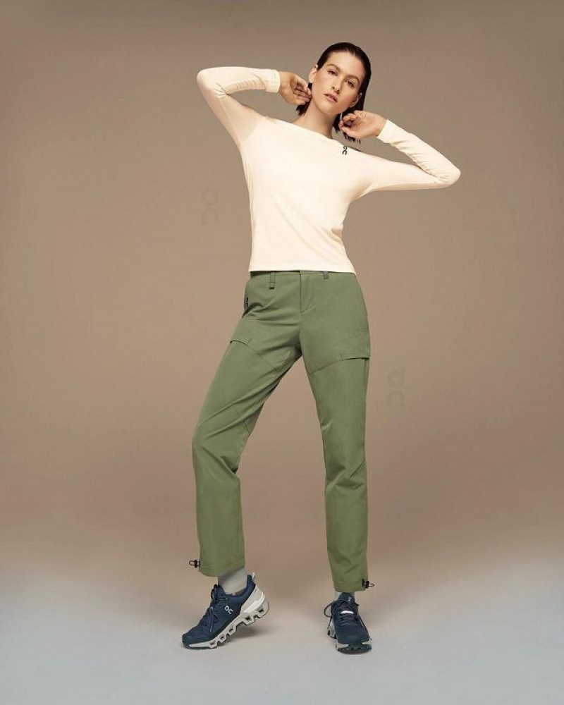 White On Cloud Merino Long-T Women's T Shirts | On_IN8841