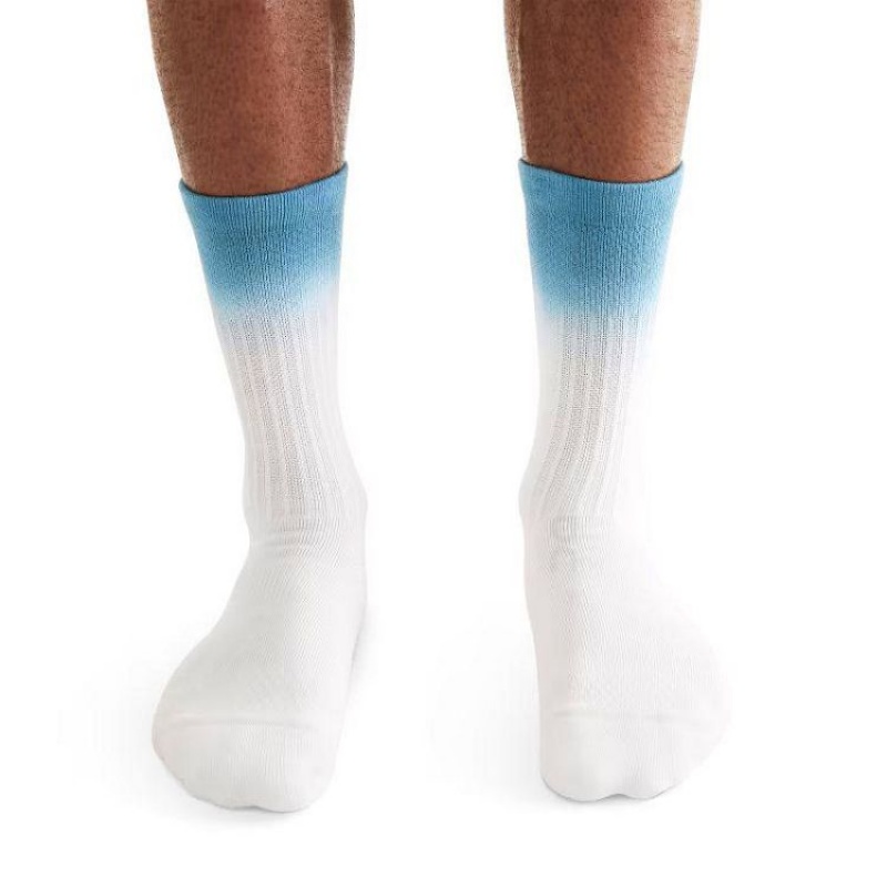 White / Azure On Cloud All-Day Men's Socks | On_IN8643