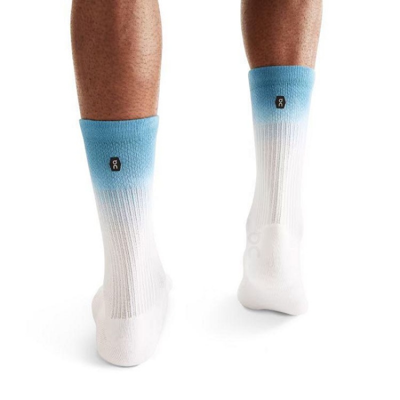 White / Azure On Cloud All-Day Men's Socks | On_IN8643