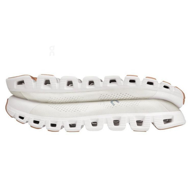 White / Beige On Cloud Cloud 5 Coast Men's Sneakers | On_IN8623