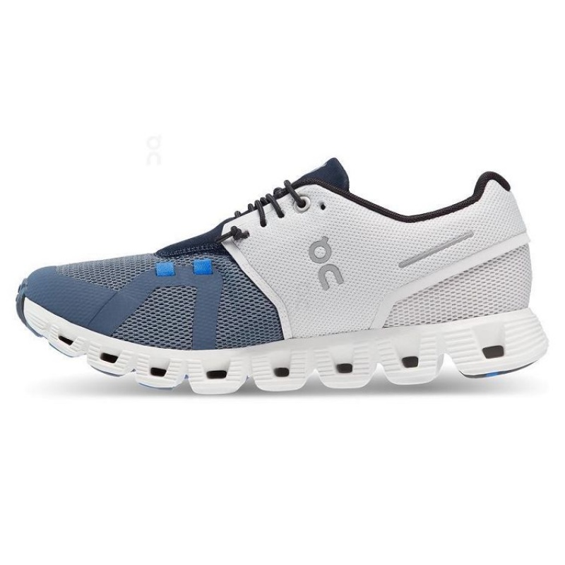 White / Blue On Cloud Cloud 5 Fuse Women's Sneakers | On_IN8999