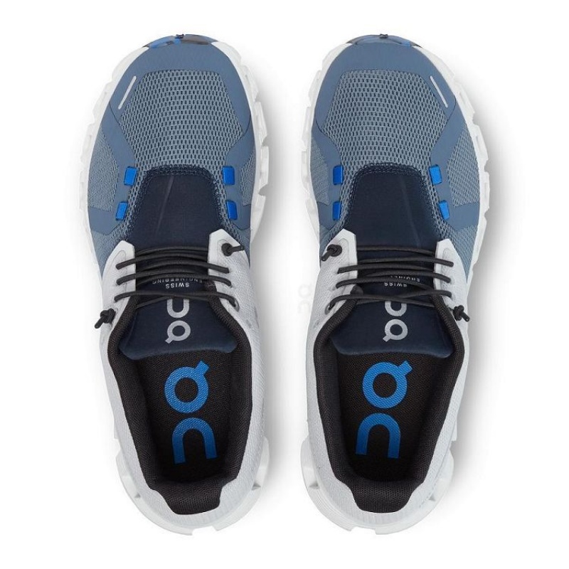 White / Blue On Cloud Cloud 5 Fuse Women's Sneakers | On_IN8999