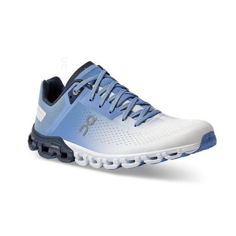 White / Blue On Cloud Cloudflow Women's Running Shoes | On_IN8540