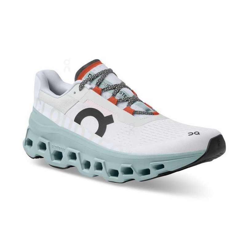 White / Blue On Cloud Cloudmonster Men's Running Shoes | On_IN8770
