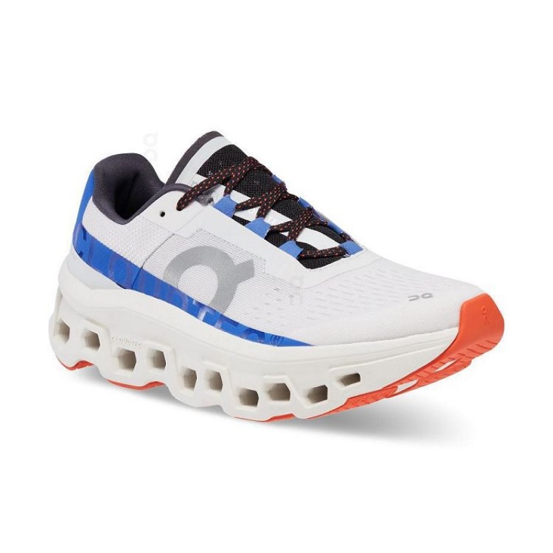 White / Blue On Cloud Cloudmonster Women's Running Shoes | On_IN8094