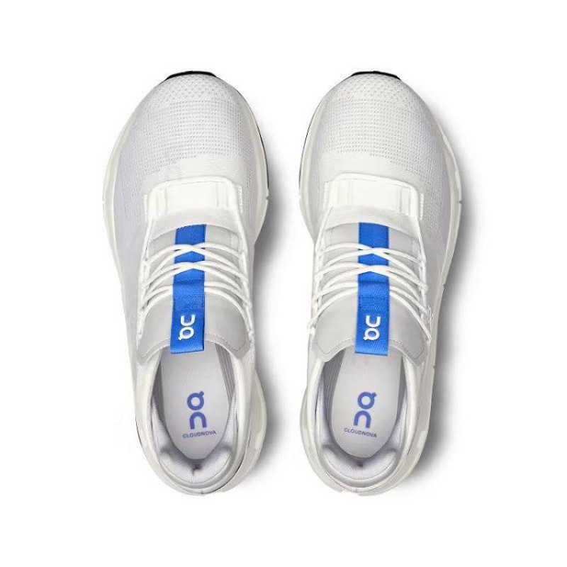 White / Blue On Cloud Cloudnova Men's Sneakers | On_IN9165