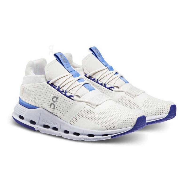 White / Blue On Cloud Cloudnova Women's Sneakers | On_IN1187