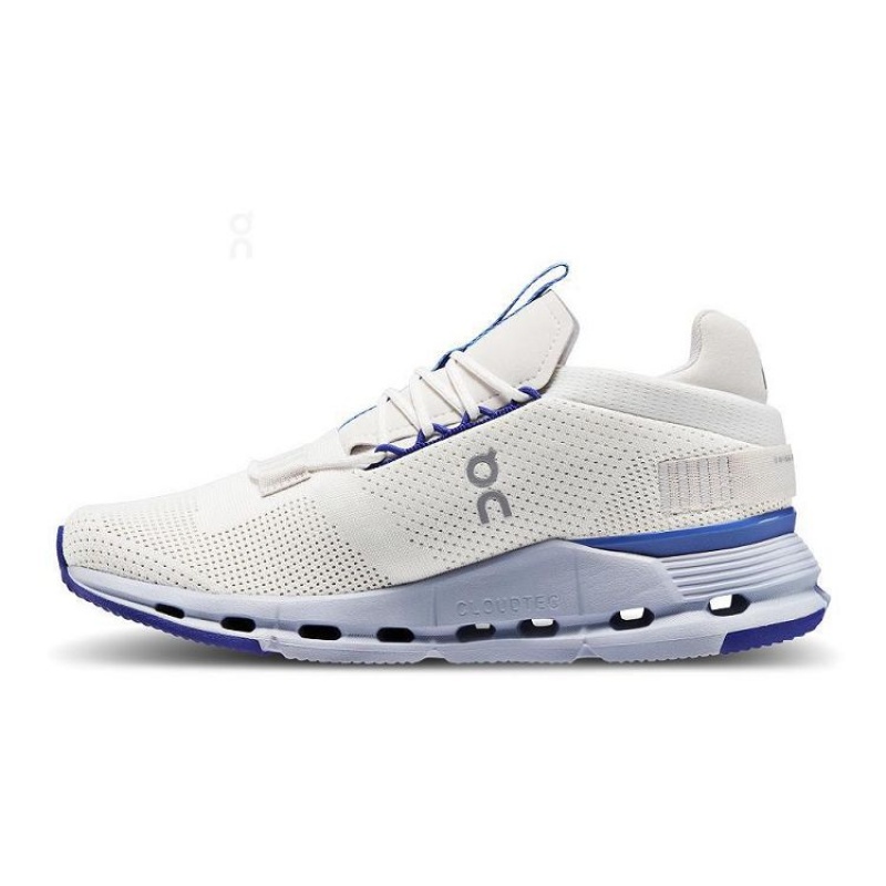 White / Blue On Cloud Cloudnova Women's Sneakers | On_IN1187