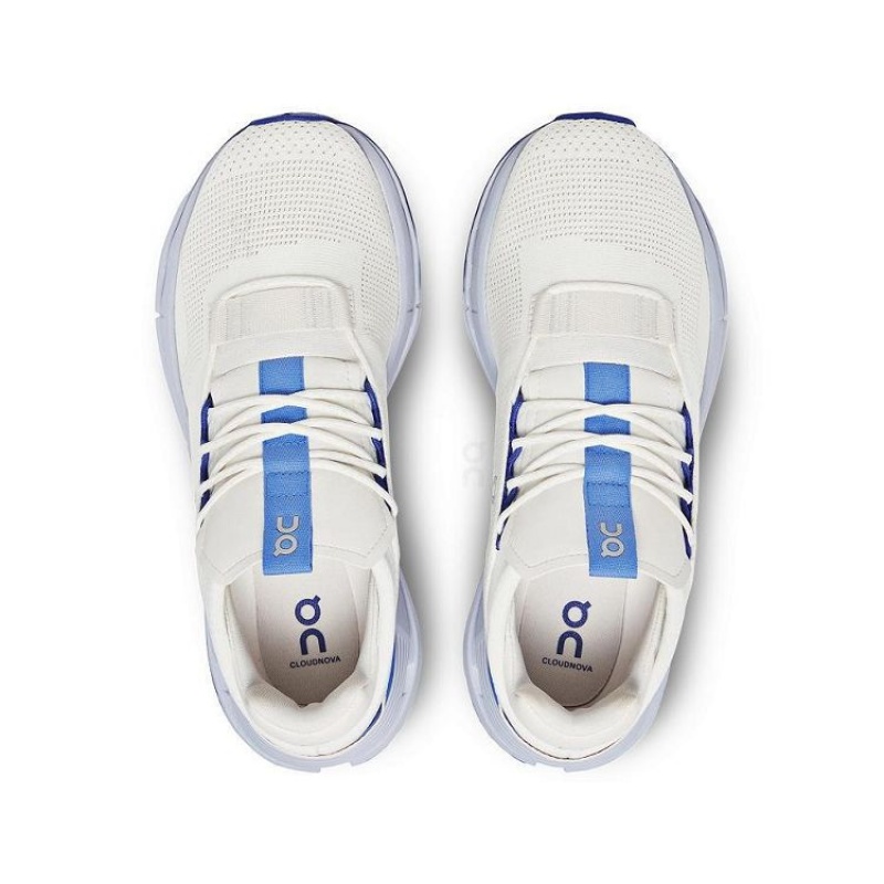 White / Blue On Cloud Cloudnova Women's Sneakers | On_IN1187