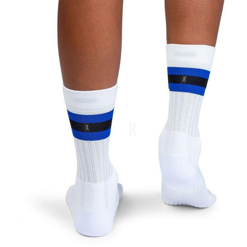White / Blue On Cloud Tennis Men's Socks | On_IN8845
