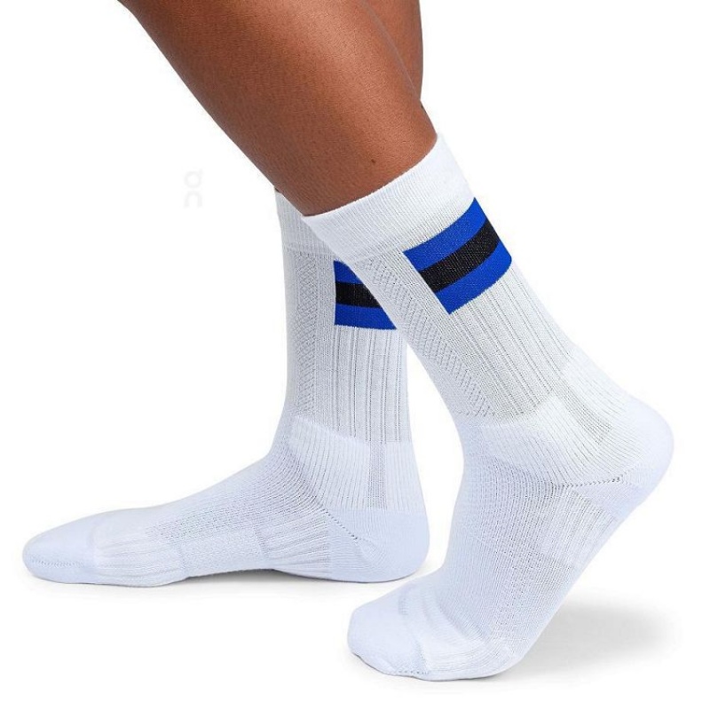 White / Blue On Cloud Tennis Men's Socks | On_IN8845