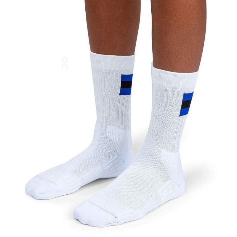 White / Blue On Cloud Tennis Men's Socks | On_IN8845