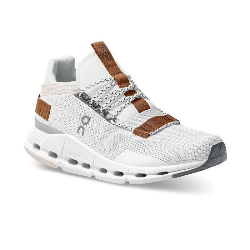 White / Brown On Cloud Cloudnova Men's Sneakers | On_IN8518