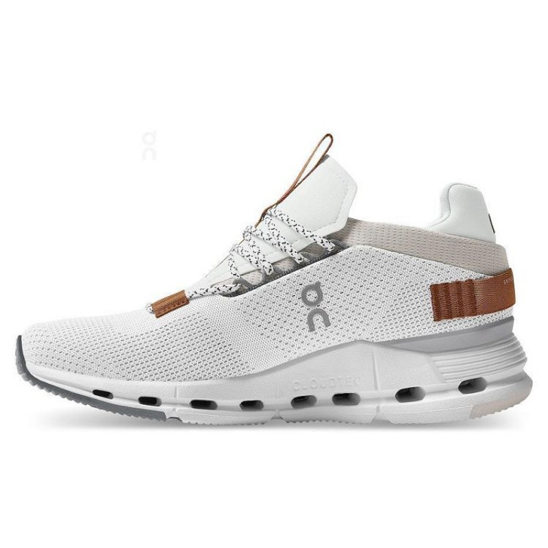 White / Brown On Cloud Cloudnova Men's Sneakers | On_IN8518