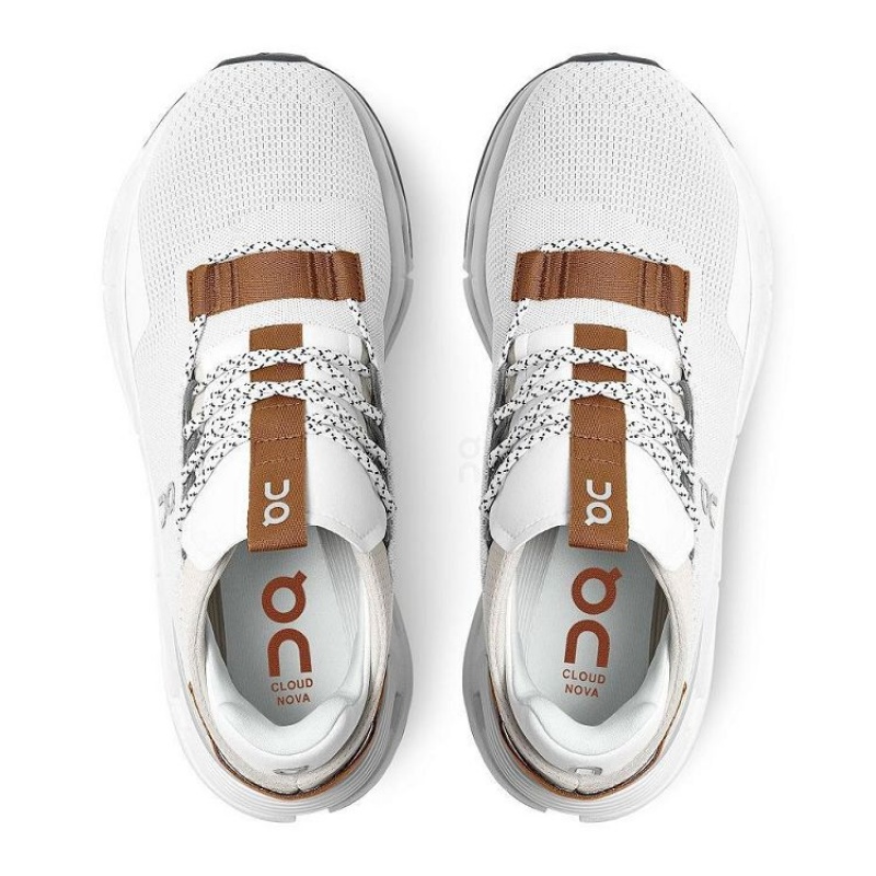 White / Brown On Cloud Cloudnova Men's Sneakers | On_IN8518