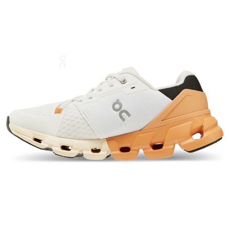 White / Gold On Cloud Cloudflyer 4 Women's Running Shoes | On_IN8932