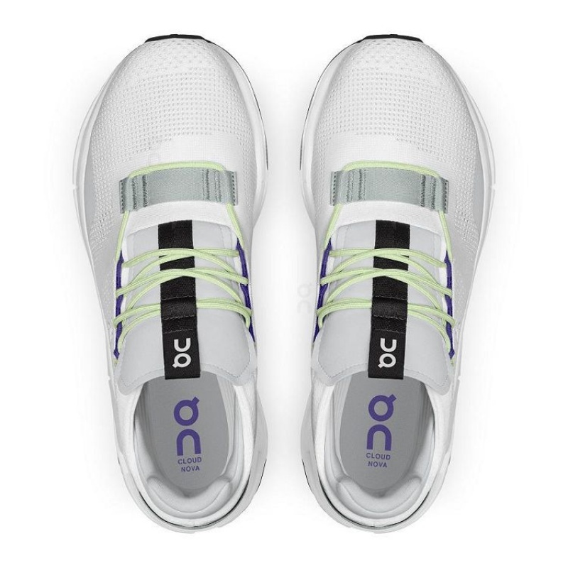 White / Green On Cloud Cloudnova Men's Sneakers | On_IN8214