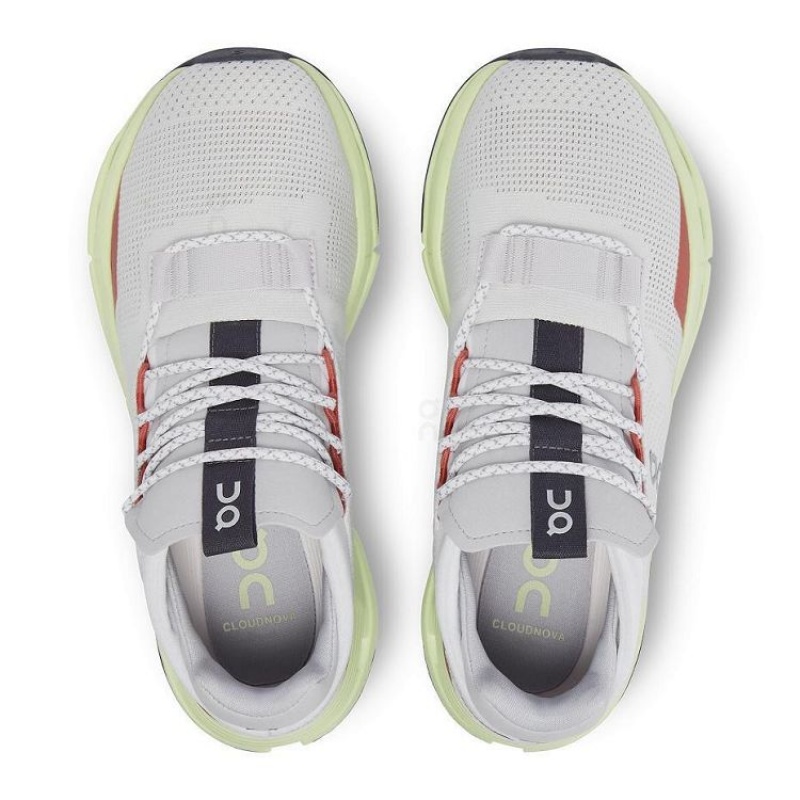 White / Green On Cloud Cloudnova Women's Sneakers | On_IN8055