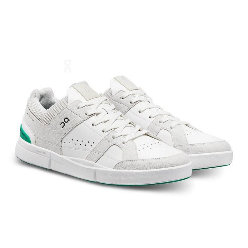 White / Green On Cloud THE ROGER Clubhouse Men's Sneakers | On_IN8753
