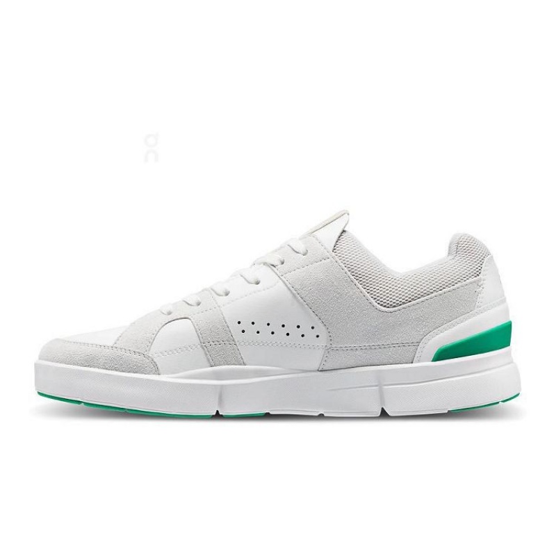White / Green On Cloud THE ROGER Clubhouse Men's Sneakers | On_IN8753