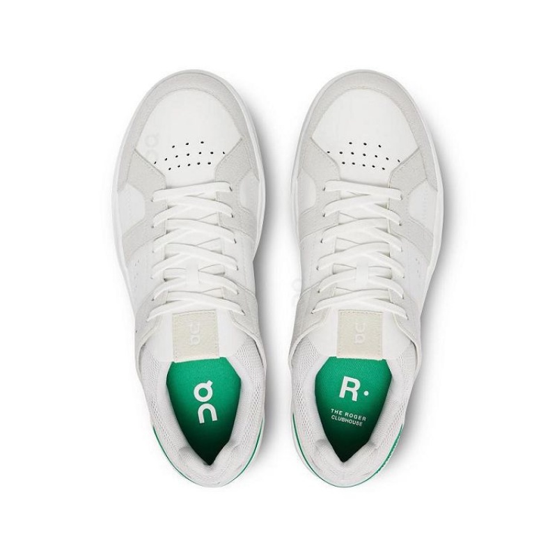 White / Green On Cloud THE ROGER Clubhouse Men's Sneakers | On_IN8753