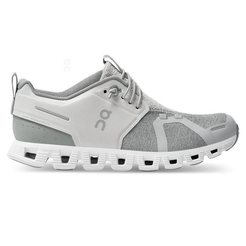 White / Grey On Cloud Cloud 5 Terry Women\'s Sneakers | On_IN9018