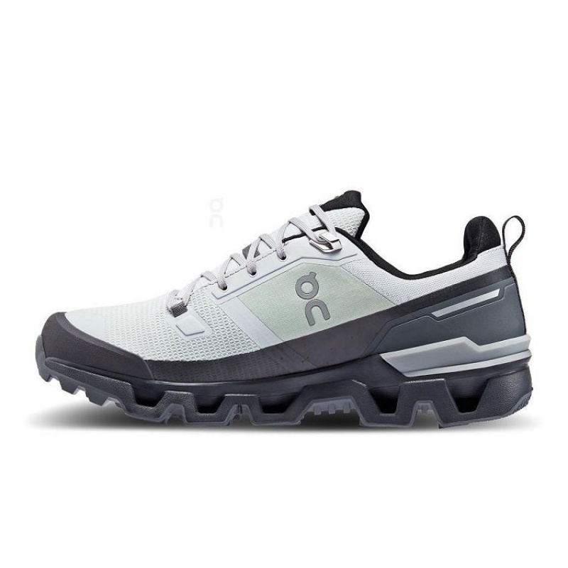 White / Grey On Cloud Cloudwander Waterproof Men's Hiking Shoes | On_IN8089