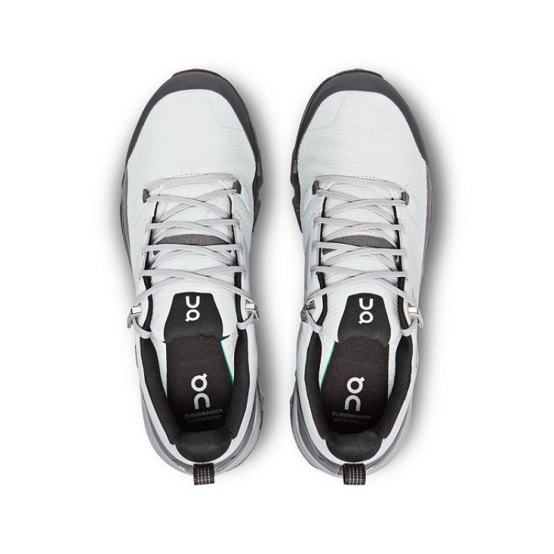 White / Grey On Cloud Cloudwander Waterproof Men's Hiking Shoes | On_IN8089