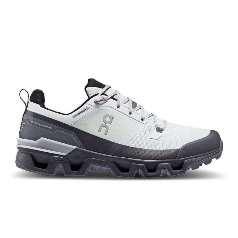 White / Grey On Cloud Cloudwander Waterproof Men\'s Hiking Shoes | On_IN8089