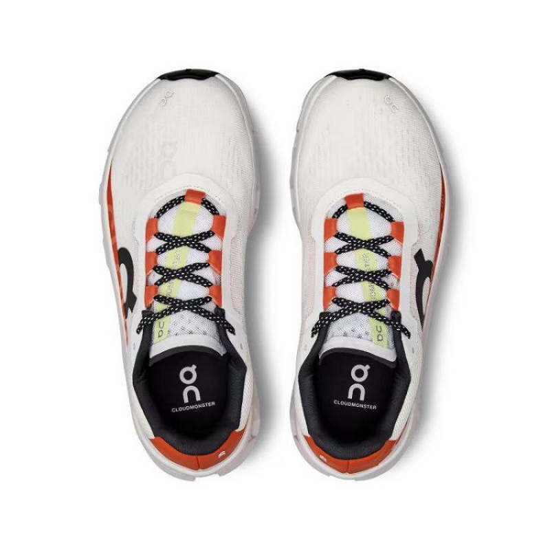 White / Orange On Cloud Cloudmonster Women's Running Shoes | On_IN9022