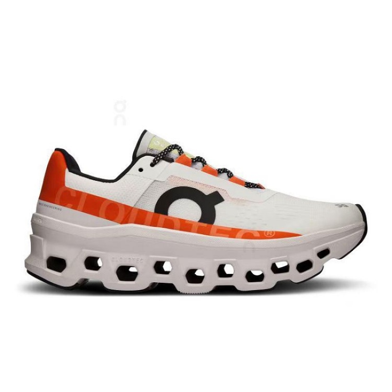 White / Orange On Cloud Cloudmonster Women\'s Running Shoes | On_IN9022