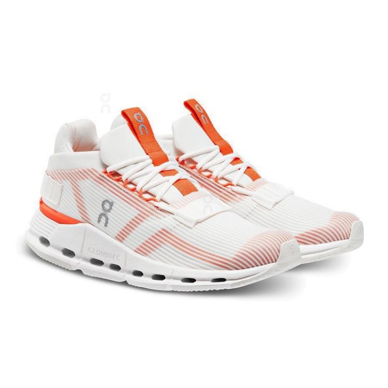 White / Orange On Cloud Cloudnova Void Women's Sneakers | On_IN8104