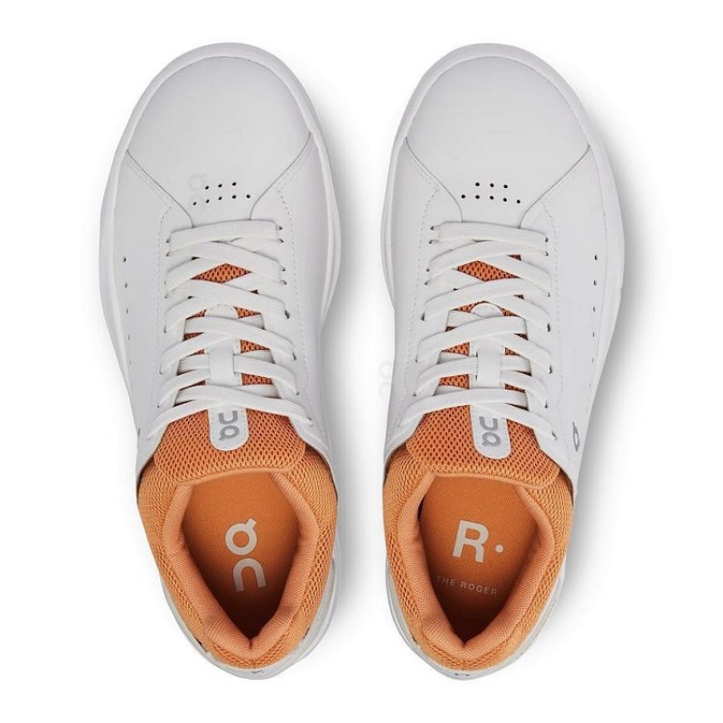 White / Orange On Cloud THE ROGER Advantage Women's Sneakers | On_IN9082