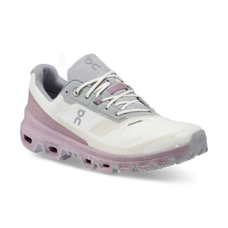 White / Purple On Cloud Cloudventure Waterproof Women's Hiking Shoes | On_IN8622