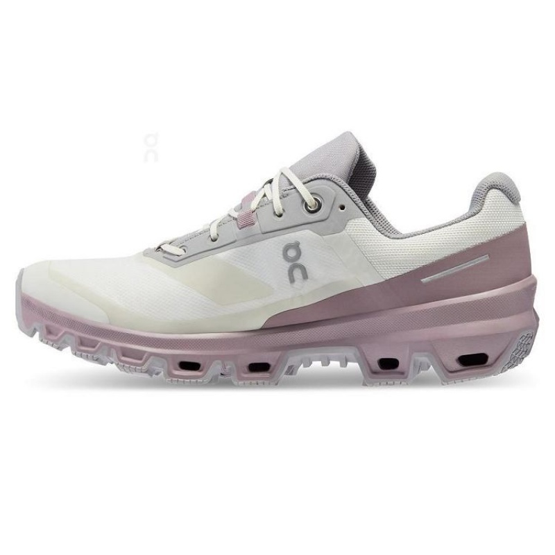 White / Purple On Cloud Cloudventure Waterproof Women's Hiking Shoes | On_IN8622