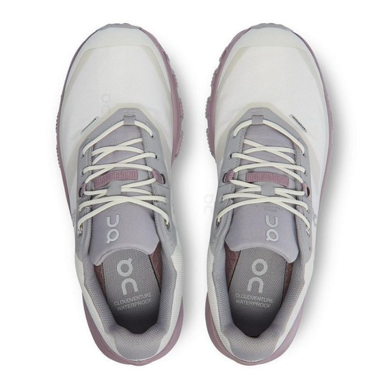 White / Purple On Cloud Cloudventure Waterproof Women's Hiking Shoes | On_IN8622