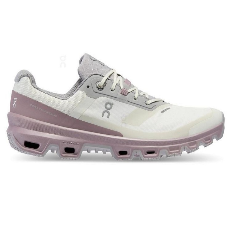 White / Purple On Cloud Cloudventure Waterproof Women\'s Hiking Shoes | On_IN8622
