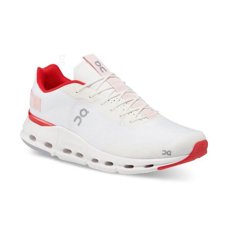 White / Red On Cloud Cloudnova Form Men's Sneakers | On_IN8034
