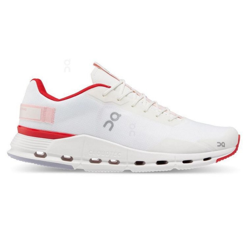 White / Red On Cloud Cloudnova Form Men\'s Sneakers | On_IN8034