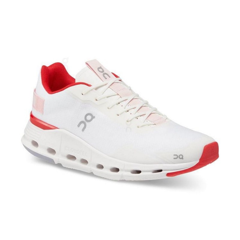 White / Red On Cloud Cloudnova Form Women's Sneakers | On_IN8915