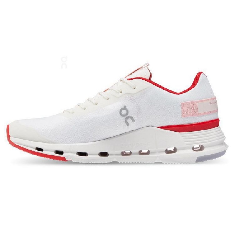 White / Red On Cloud Cloudnova Form Women's Sneakers | On_IN8915
