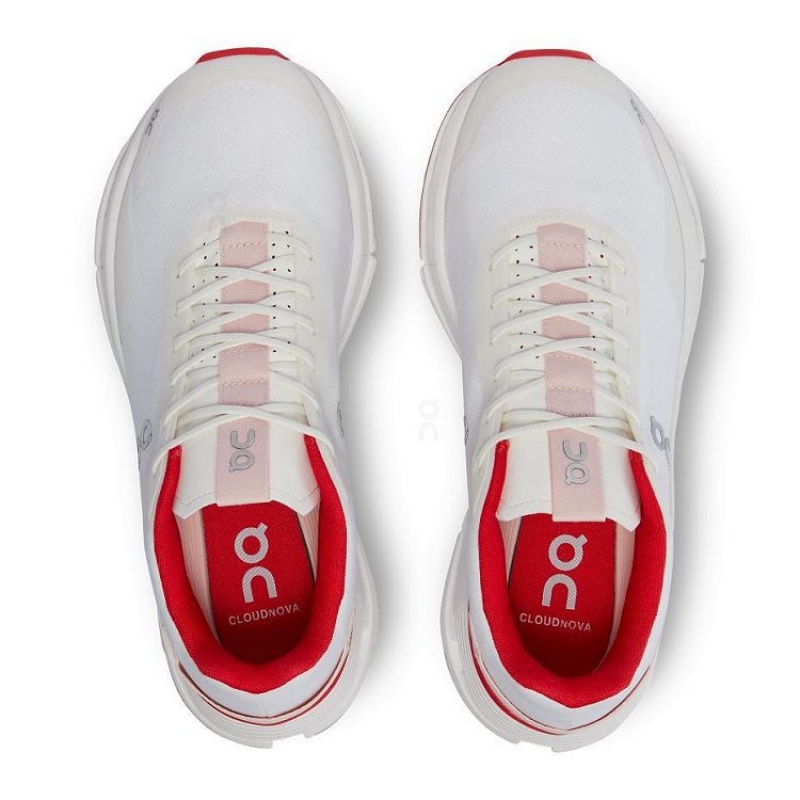 White / Red On Cloud Cloudnova Form Women's Sneakers | On_IN8915