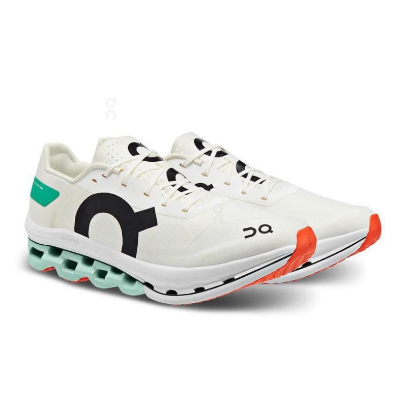 White / Turquoise On Cloud Cloudboom Echo Men's Running Shoes | On_IN8363