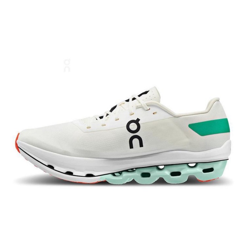 White / Turquoise On Cloud Cloudboom Echo Men's Running Shoes | On_IN8363