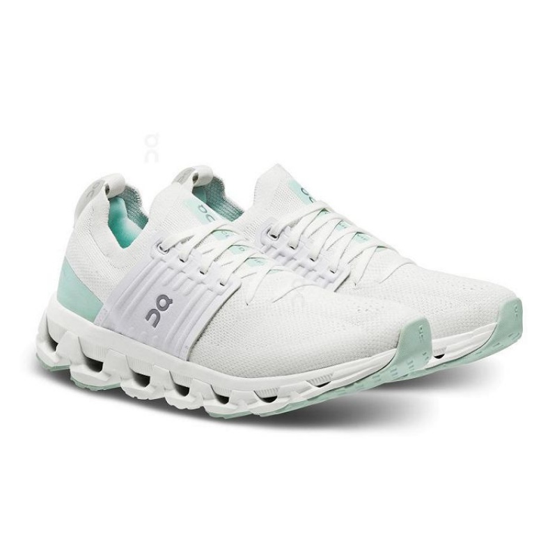 White / Turquoise On Cloud Cloudswift 3 Women's Running Shoes | On_IN8014