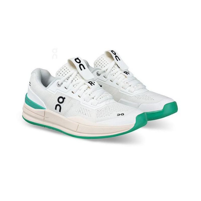 White / Turquoise On Cloud THE ROGER Pro Women's Tennis Shoes | On_IN8738
